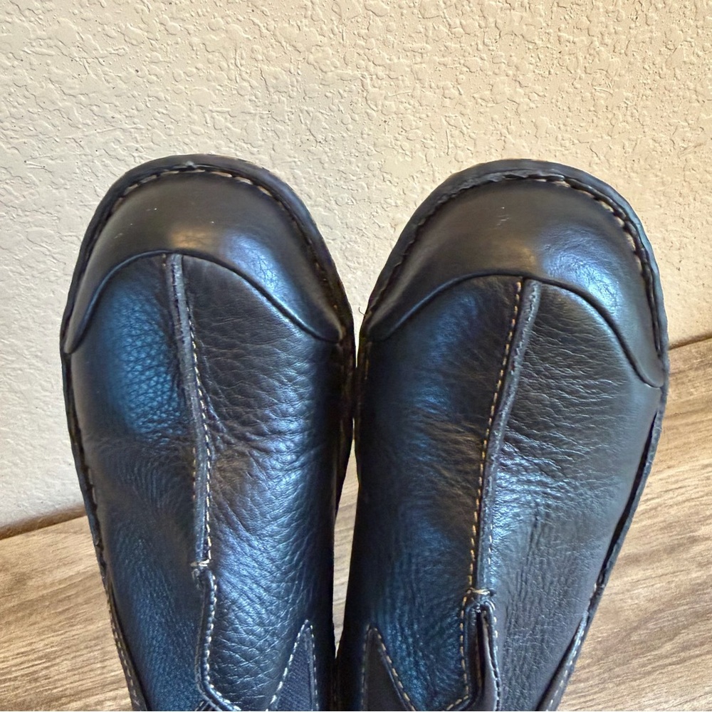 Hush Puppies Steel Toe Black Leather Loafers Slip Resistant ASTM F2413-11 Size 9 - Picture 2 of 11